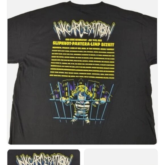 Brand new , sealed bag, inkcarceration 2023 t shirt- size XL - slipknot, pantera - Picture 2 of 5